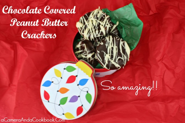 These are a go-to recipe every Christmas. I love doing chocolate covered peanut butter crackers that don't require baking.