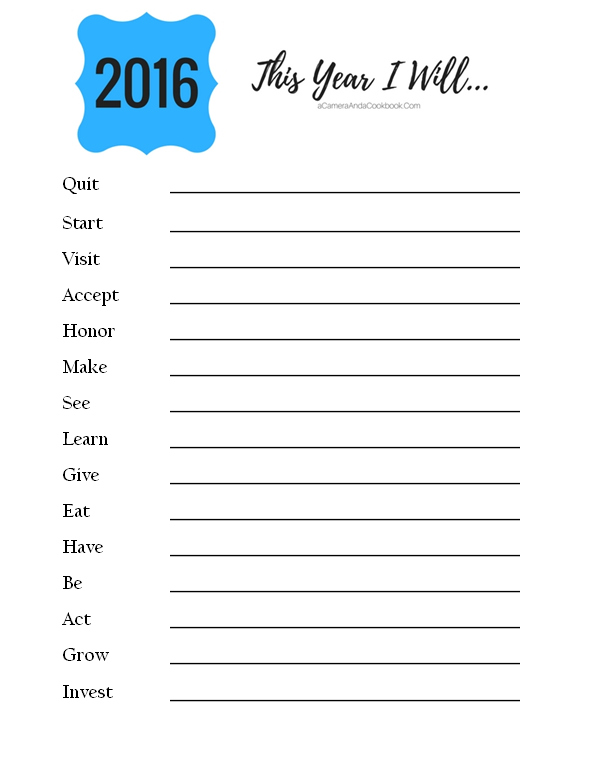 Brainstorming About the New Year 2016 - Planning for New Year - This Year I Will