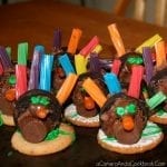Turkey Treats are fun for the kids to make while you're slaving in the kitchen. Just make one, give them the needed ingredients, and let them create!