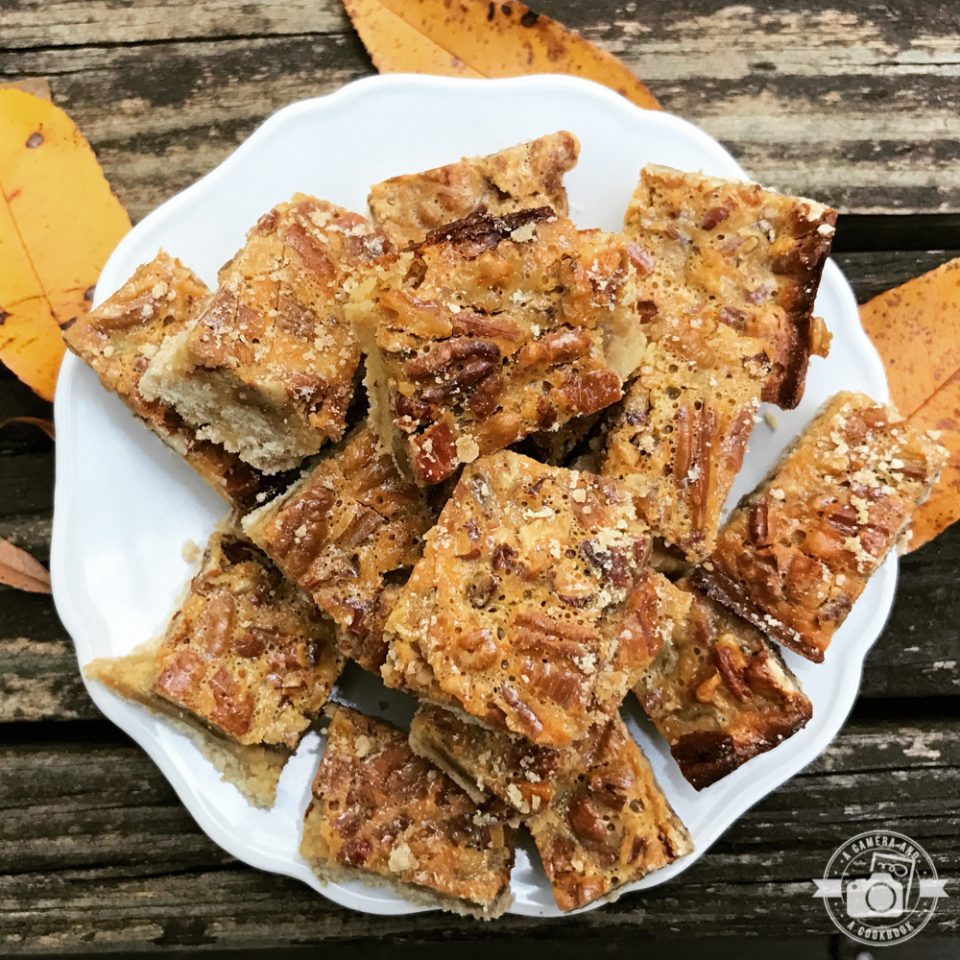 Pecan Pie Bars - an easy dessert to throw together for a Thanksgiving, Christmas, or even a potluck dinner.