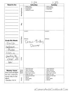 Looking for an easy way to keep up with your daily tasks? This 2 sided printable is a great tool to do just that!