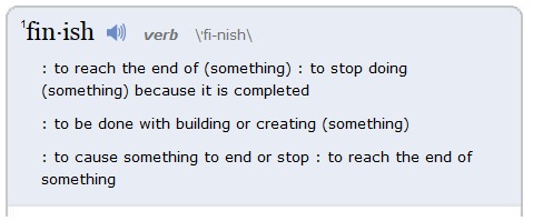 Word of the Year: finish