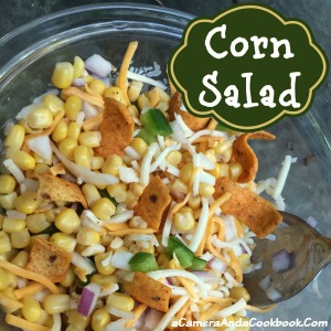 Corn Salad - I have always enjoyed corn, but sometimes it's fun to change it up some. I wanted a corn dish that could be served as a cold salad. This corn salad is so simple and can be made ahead of time. This is perfect for a potluck.