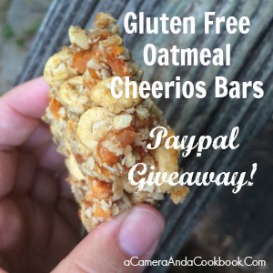 Gluten-Free Oatmeal Cheerio Bars & Paypal Giveaway