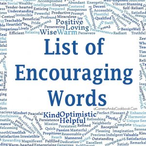 List of Encouraging Words - Free Printable Included