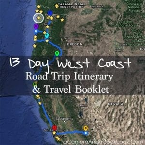 West Coast Road Trip Itinerary & Travel Booklet