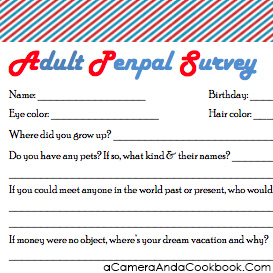 Adult Penpal Survey