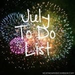 July To Do List