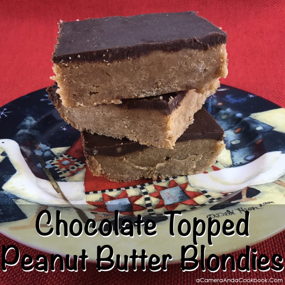 Chocolate Topped Peanut Butter Blondies