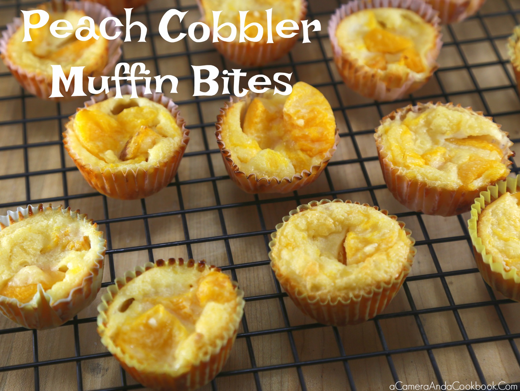 Peach Cobbler Muffin Bites