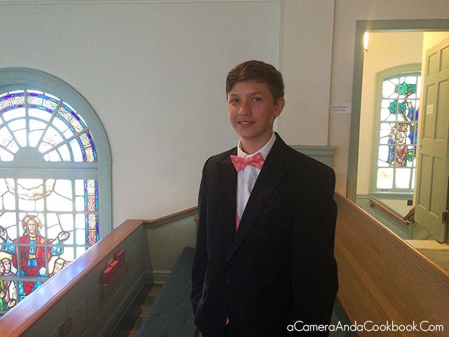 Wearing Prom Tux to church the next day -  2016