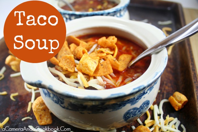 Taco Soup - Quick and easy meal that can be prepared in a crockpot or on the stove top.