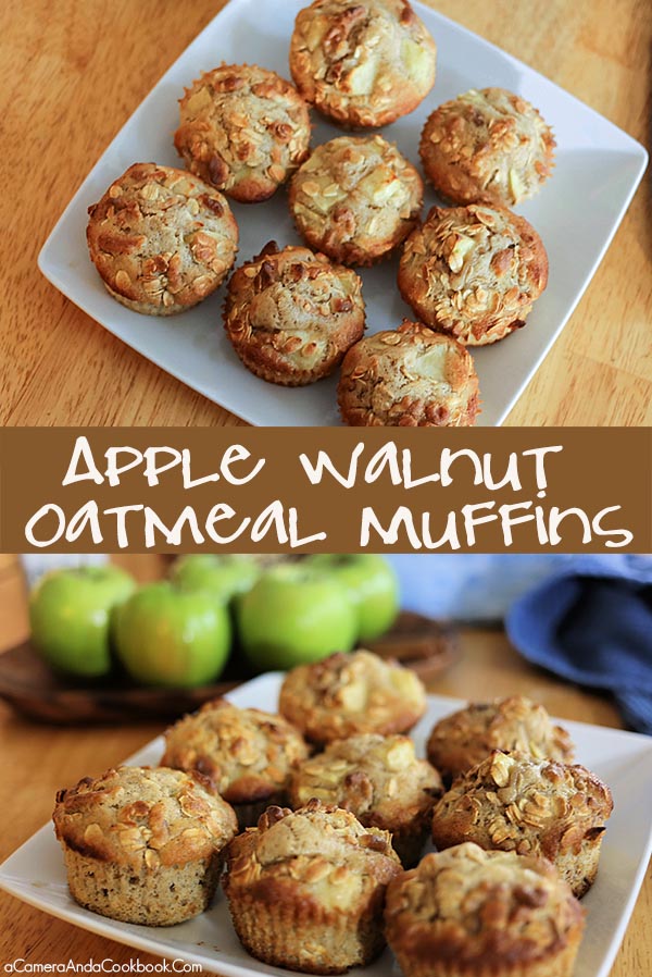 Apple Walnut Oatmeal Muffins - Super easy and super delicious!