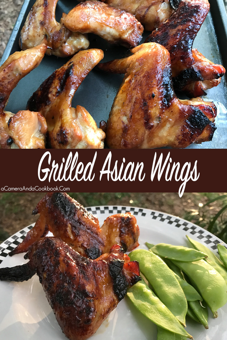 Grilled Asian Chicken Wings - Are you collecting recipes for this spring and summer? These Grilled Asian wings need to be on your list! A family pleaser, for sure!