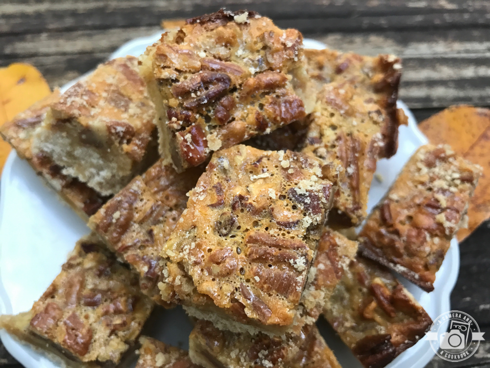 Pecan Pie Bars - an easy dessert to throw together for a Thanksgiving, Christmas, or even a potluck dinner.