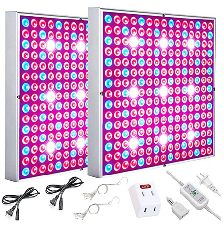 LED Grow Light, Plant Grow Lights for Indoor Plants Full Spectrum 75W Panel Growing Lamp with Timer for Seedling Veg and Flower by Skylaxy (2 Pack) Visit the Skylaxy Store