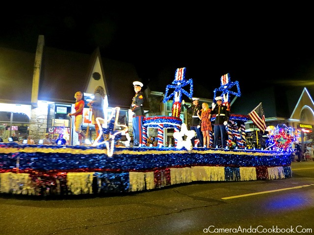 Patriotic float at the 4th of July Parade in Gatlinburg, TN